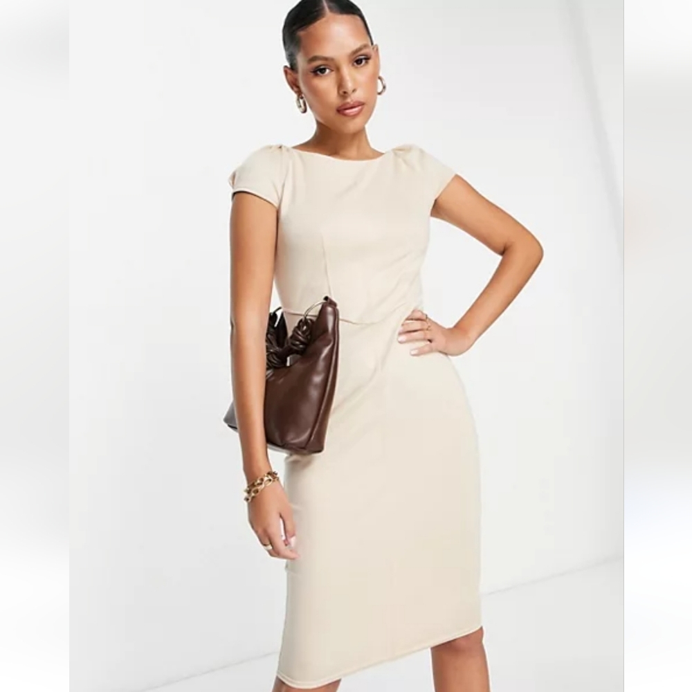 HUF & DEE beige shift dress